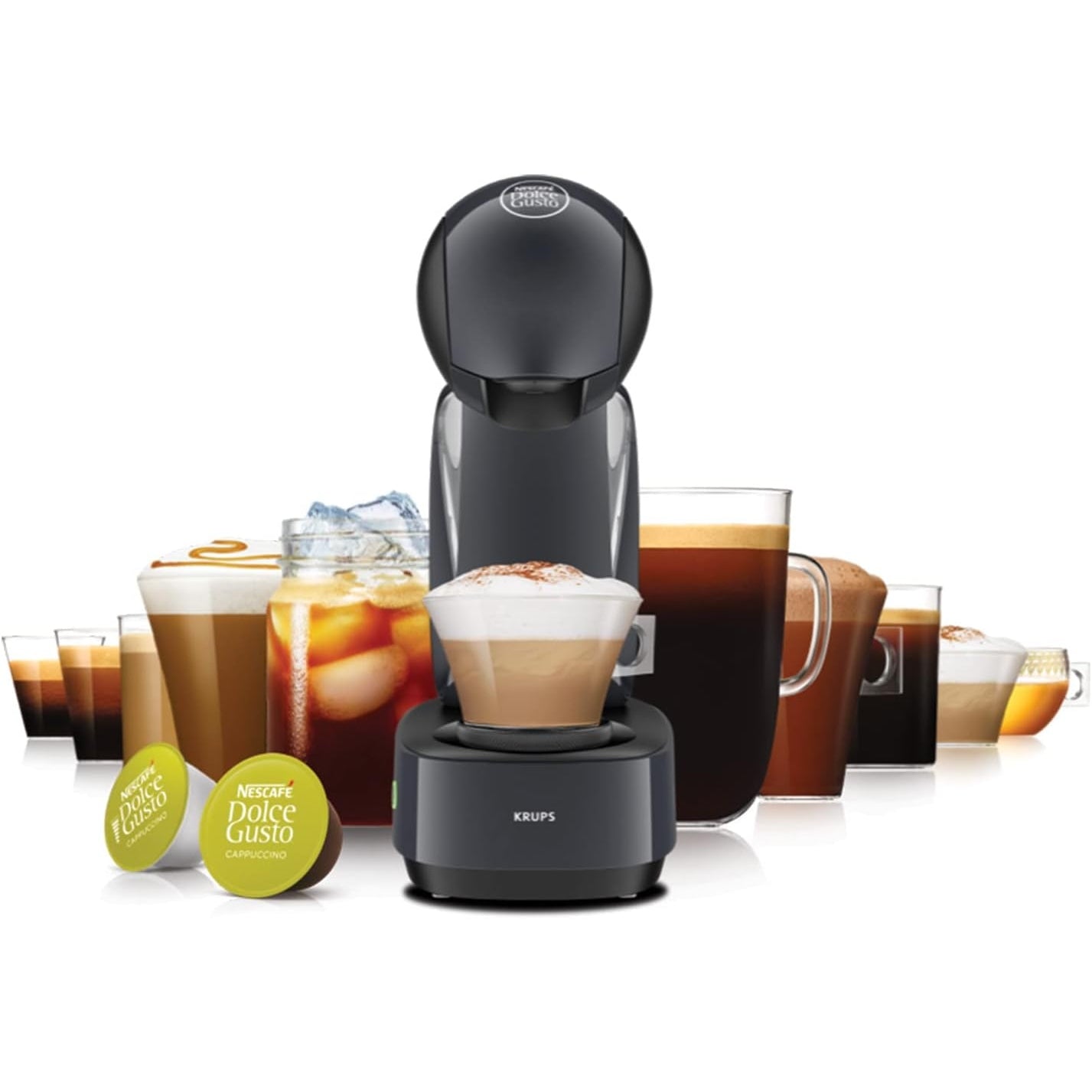 Krups KP173B Nescafé Dolce Gusto Infinissima Kaffeekapselmaschine | heiße und kalte Getränke | 1,2 Liter Wassertank