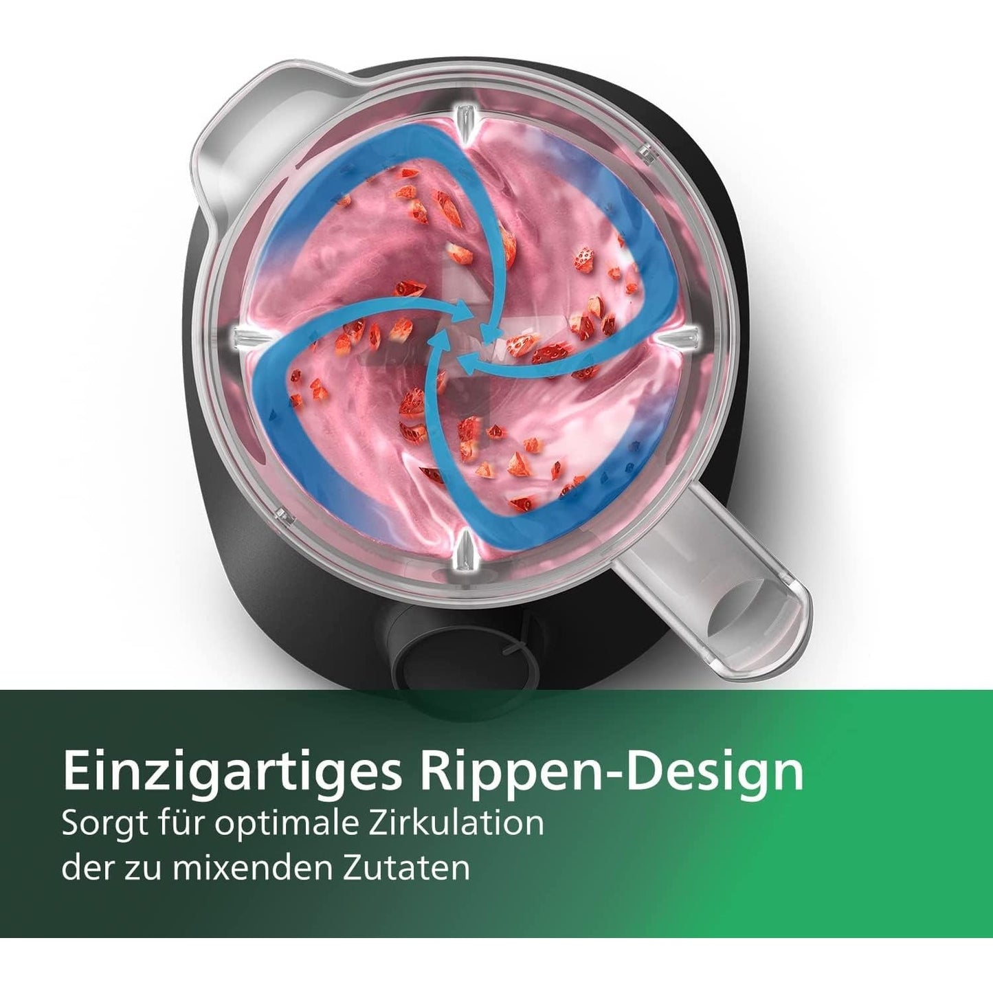 Philips HR2041/41 Standmixer (450 Watt, ProBlend-Technologie, 1,9 Liter Kunststoffbehälter, inkl. Trinkflasche) schwarz