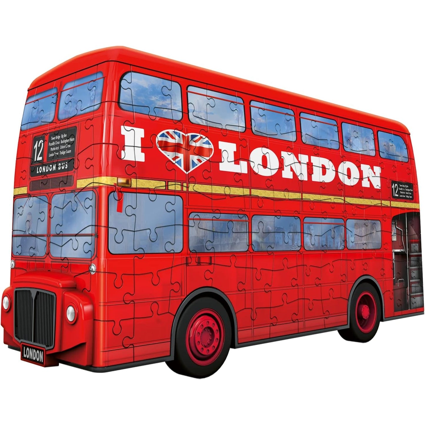 Ravensburger 3D Puzzle London Bus 12534 - 216 Teile Das berühmte Fahrzeug Londons als 3D Puzzle
