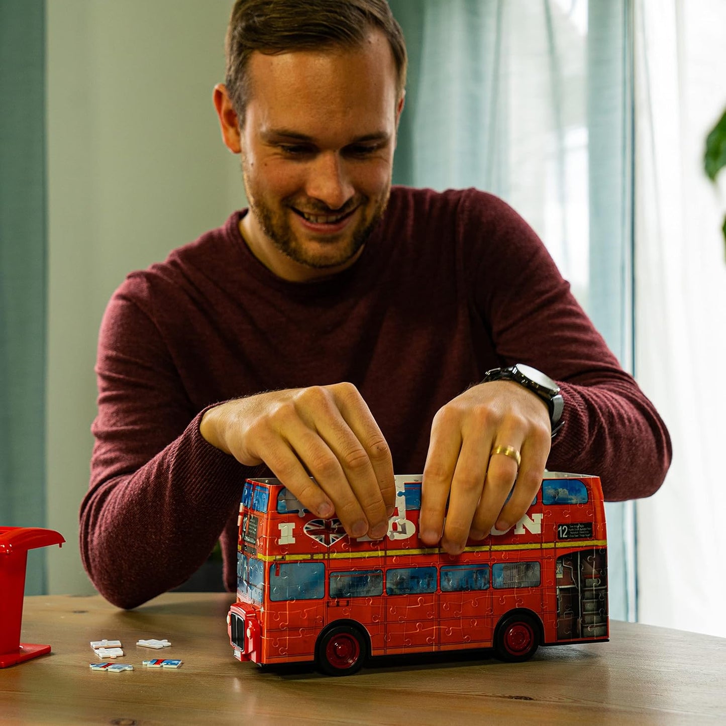Ravensburger 3D Puzzle London Bus 12534 - 216 Teile Das berühmte Fahrzeug Londons als 3D Puzzle