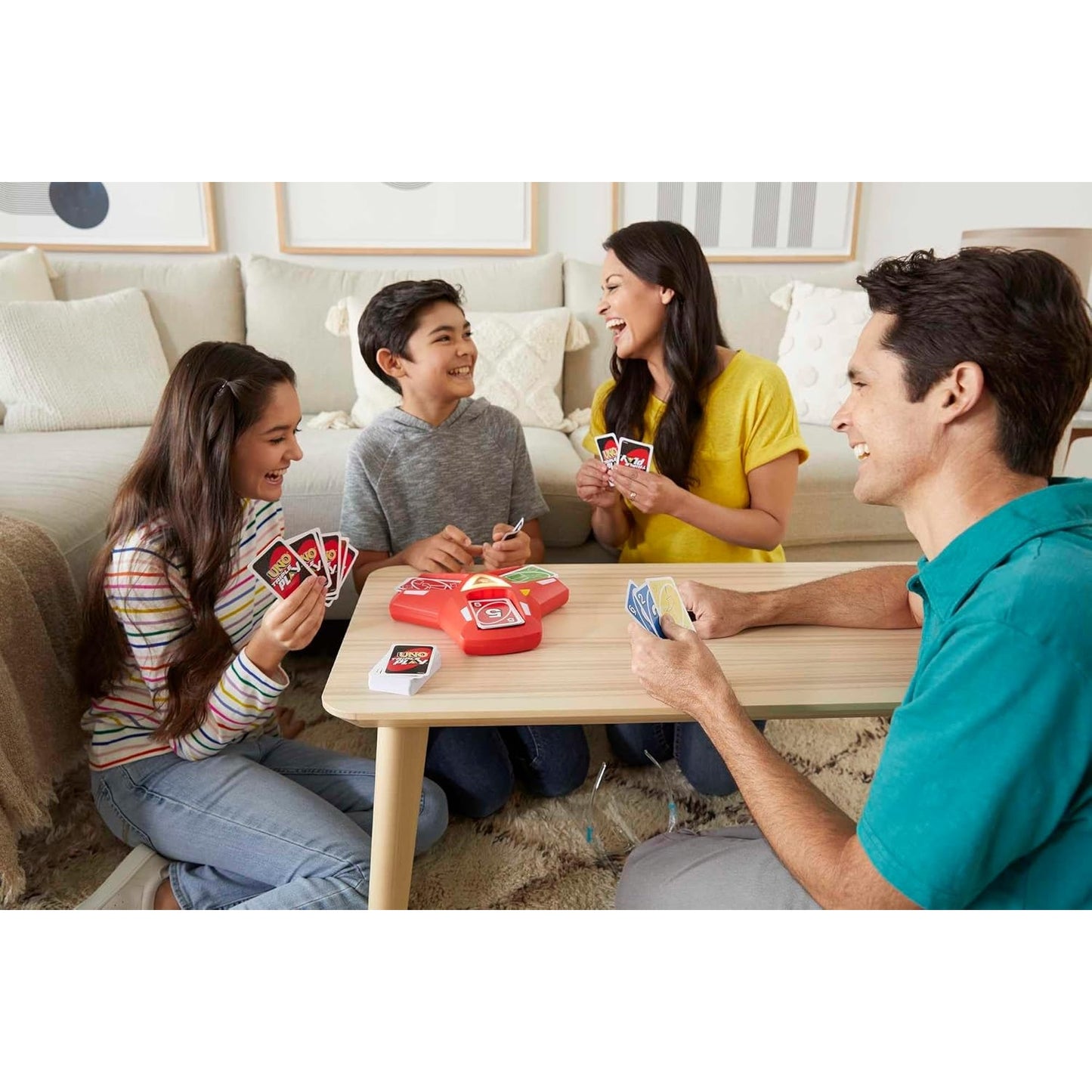 UNO Triple Play - Kartenspiel mit Licht- und Soundeffekten für dreifachen Spielspaß, inklusive Timer-Modus und LED