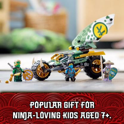 LEGO 71745 NINJAGO Lloyds Dschungel-Bike Bauset, Spielzeug Motorrad mit Lloyd und NYA Minifiguren