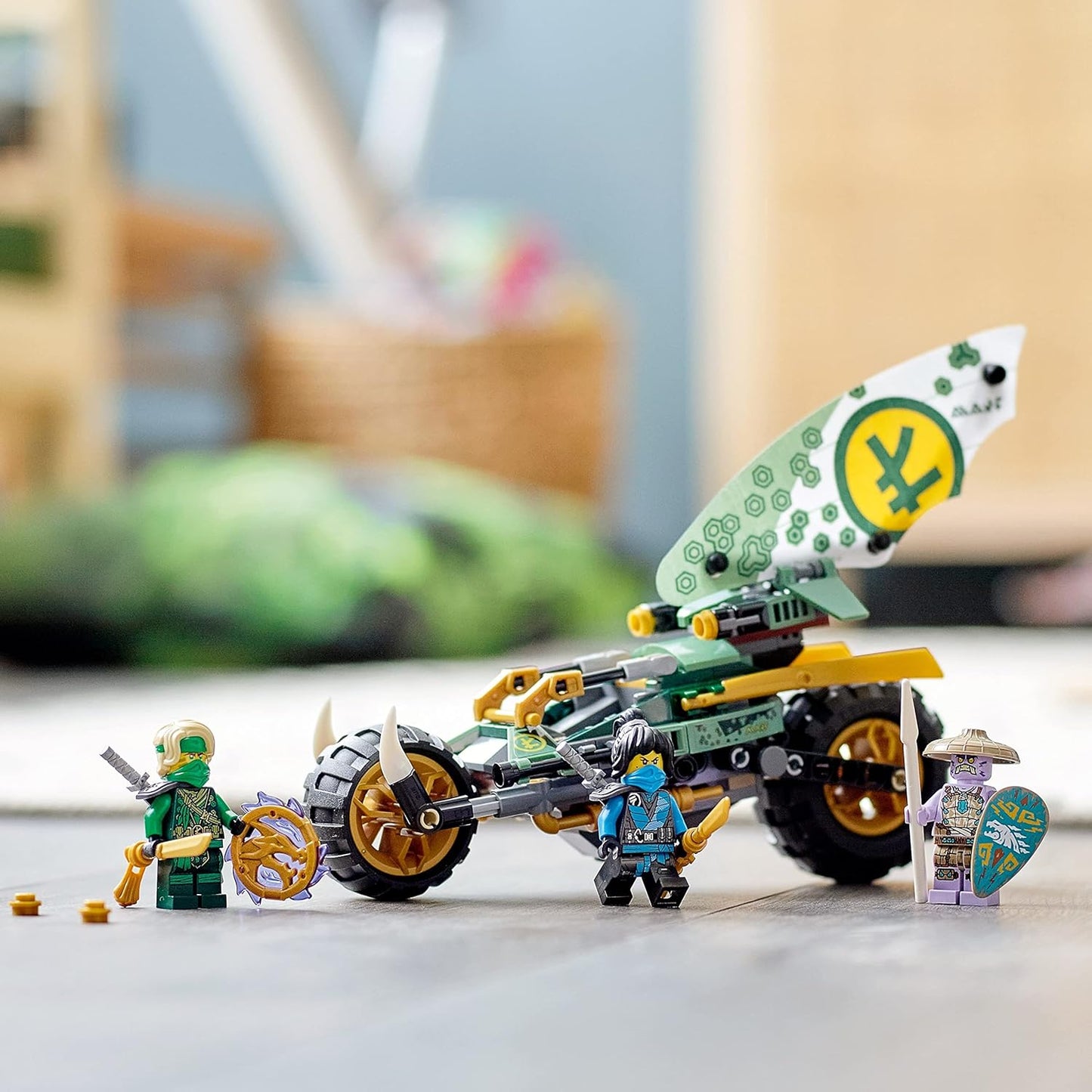 LEGO 71745 NINJAGO Lloyds Dschungel-Bike Bauset, Spielzeug Motorrad mit Lloyd und NYA Minifiguren