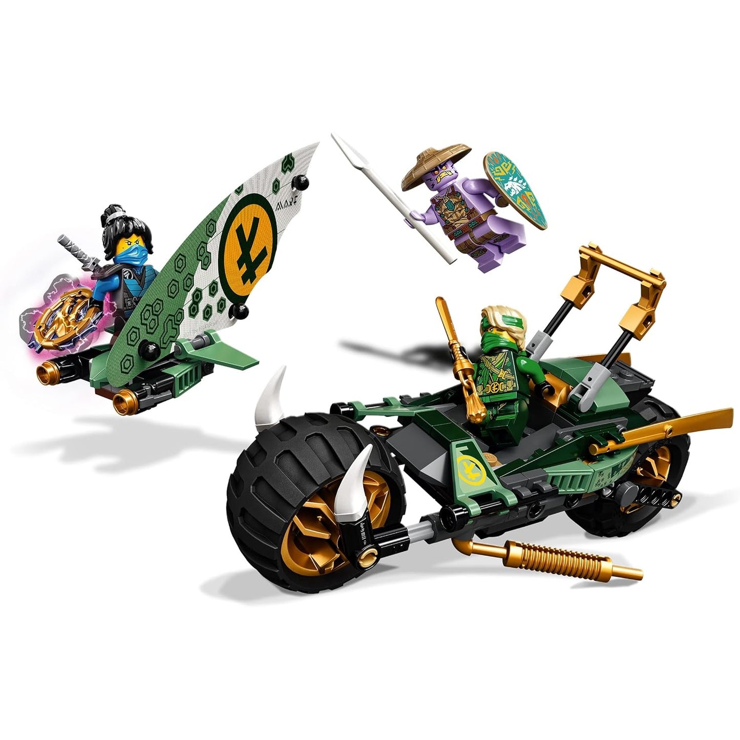 LEGO 71745 NINJAGO Lloyds Dschungel-Bike Bauset, Spielzeug Motorrad mit Lloyd und NYA Minifiguren