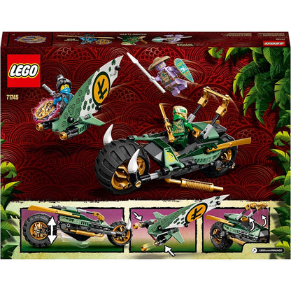 LEGO 71745 NINJAGO Lloyds Dschungel-Bike Bauset, Spielzeug Motorrad mit Lloyd und NYA Minifiguren