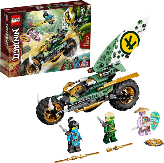 LEGO 71745 NINJAGO Lloyds Dschungel-Bike Bauset, Spielzeug Motorrad mit Lloyd und NYA Minifiguren