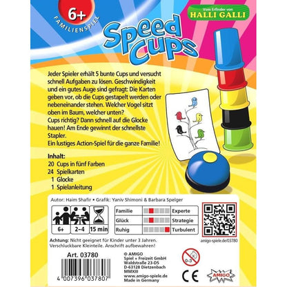 AMIGO 03780 - Speed Cups, Geschicklichkeitsspiel, 2 bis 4 Spieler - Miyashop24