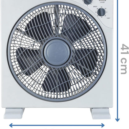 ARDES Tragbarer quadratischer Tisch- Bodenventilator mit 5 Flügeln und 3 Stufen