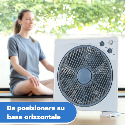 ARDES Tragbarer quadratischer Tisch- Bodenventilator mit 5 Flügeln und 3 Stufen