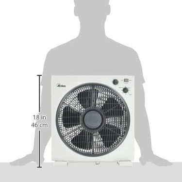 ARDES Tragbarer quadratischer Tisch- Bodenventilator mit 5 Flügeln und 3 Stufen