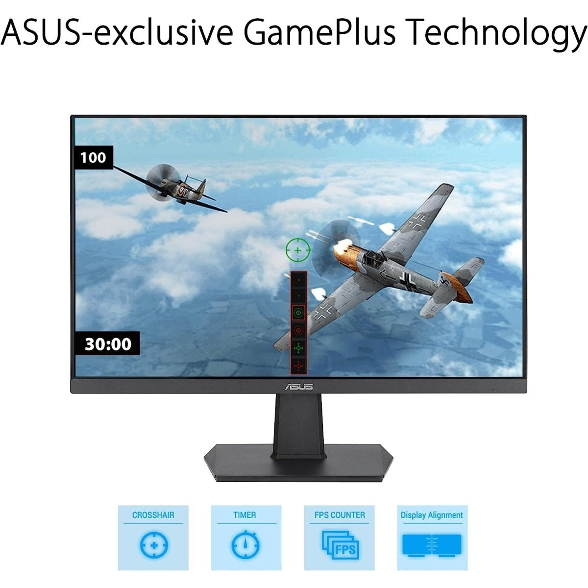 ASUS Eye Care VA24EHF - 24 Zoll Full HD Monitor - Rahmenlos, Flicker-Free, Blaulichtfilter