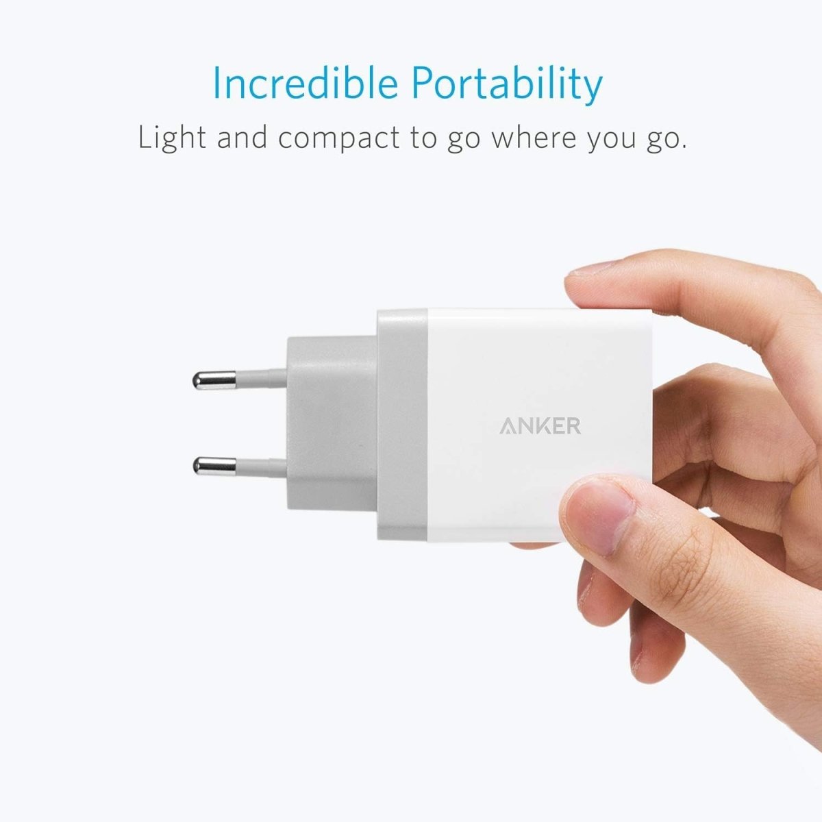 Anker 24W 2 Port USB Ladegerät mit PowerIQ Technologie, Reise Ladegerät für iPhone, iPad, Samsung - Miyashop24