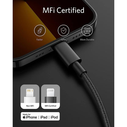 Anker 331 USB - C auf Lightning Kabel New Nylon USB - C auf Lightning Ladekabel (180cm) Geeignet für iPhone - Miyashop24