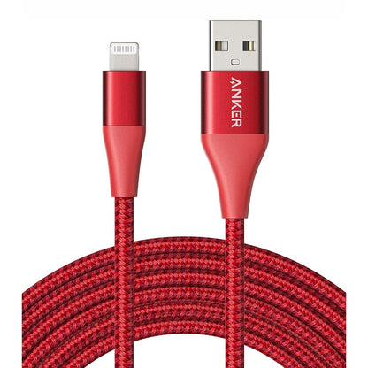 Anker 551 USB A auf Lightning Ladekabel (3m) iPhone Kabel (Rot)