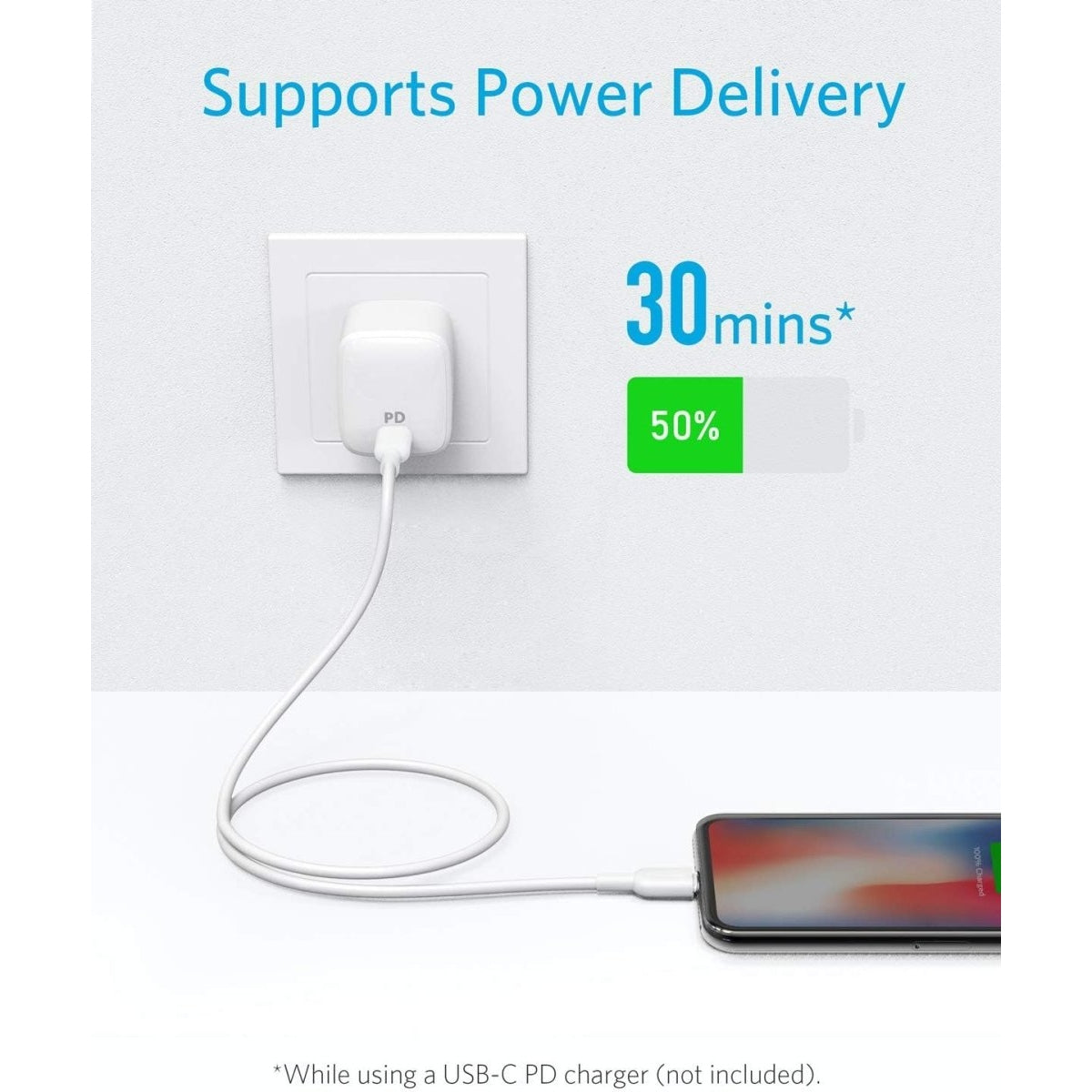 Anker PowerLine II USB C auf Lightning Kabel 90 cm lang MFi - Zertifiziert für iPhone - Miyashop24