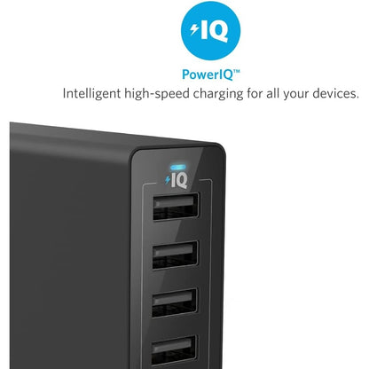 Anker PowerPort 6 (60W 6-Port USB Ladegerät) Ladeadapter mit PowerIQ Technologie