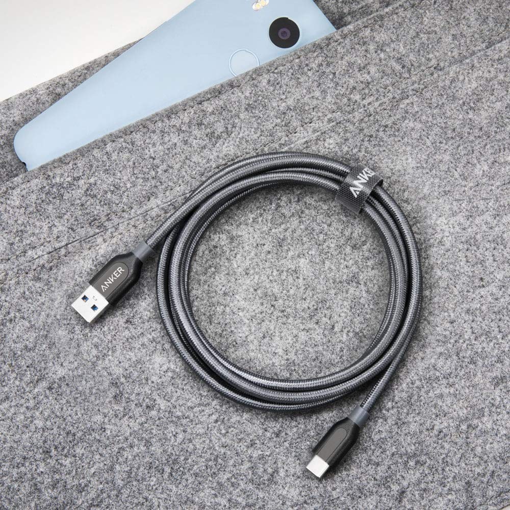 Anker Powerline+ 0.9m USB C Kabel auf USB 3.0 A, Beständig für USB Typ-C Geräte