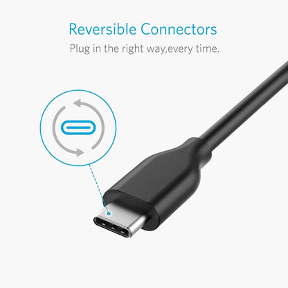 Anker, Powerline USB 3.0 auf USB C Ladekabel 3 m mit 56k Ohm Klimmzugwiderstand für Samsung