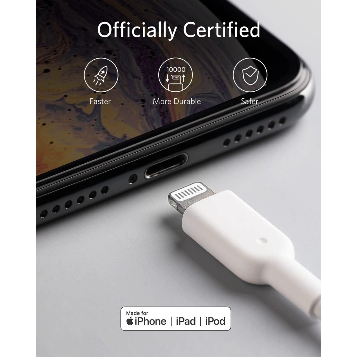 Anker iPhone Ladekabel Powerline II iPhone Kabel 3m Lightning Kabel, MFi - Zertifiziert für iPhone - Miyashop24