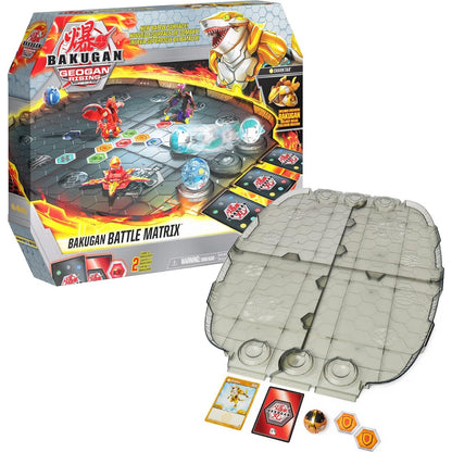 BAKUGAN 'Geogan Rising' Arena, Battle Matrix, zerlegbares Spielfeld mit exklusivem Aurelus Sharktar