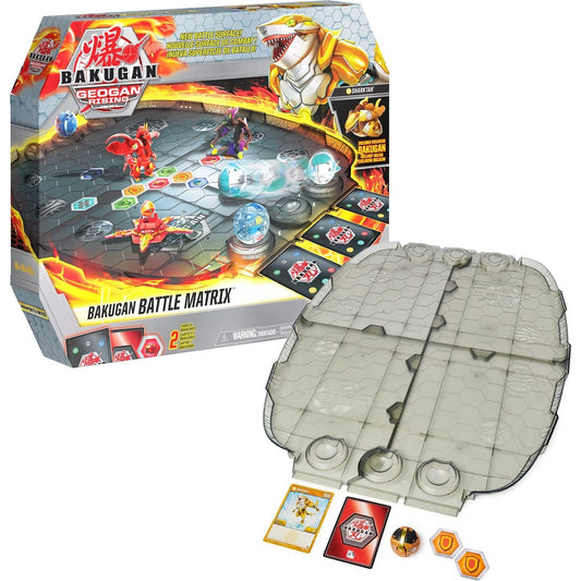 BAKUGAN 'Geogan Rising' Arena, Battle Matrix, zerlegbares Spielfeld mit exklusivem Aurelus Sharktar