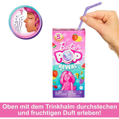 BARBIE HRK58 Pop Reveal Puppensortiment - Saftkartonverpackung mit 5 Überraschungen