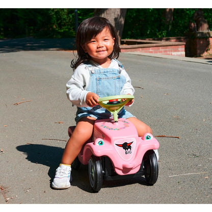 BIG-Bobby-Car Classic Flower Kinderfahrzeug mit Blumenaufklebern für Jungen und Mädchen