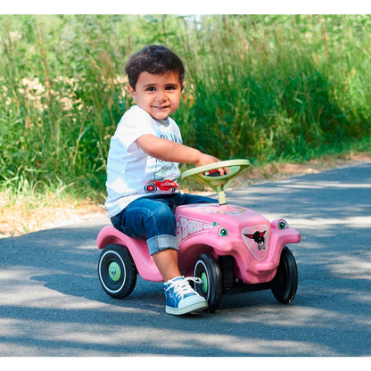 BIG-Bobby-Car Classic Flower Kinderfahrzeug mit Blumenaufklebern für Jungen und Mädchen