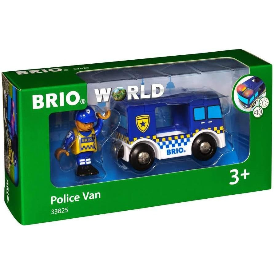 BRIO Bahn 33825 - Polizeiwagen mit Licht und Sound