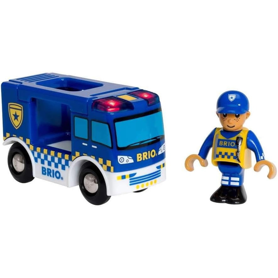 BRIO Bahn 33825 - Polizeiwagen mit Licht und Sound