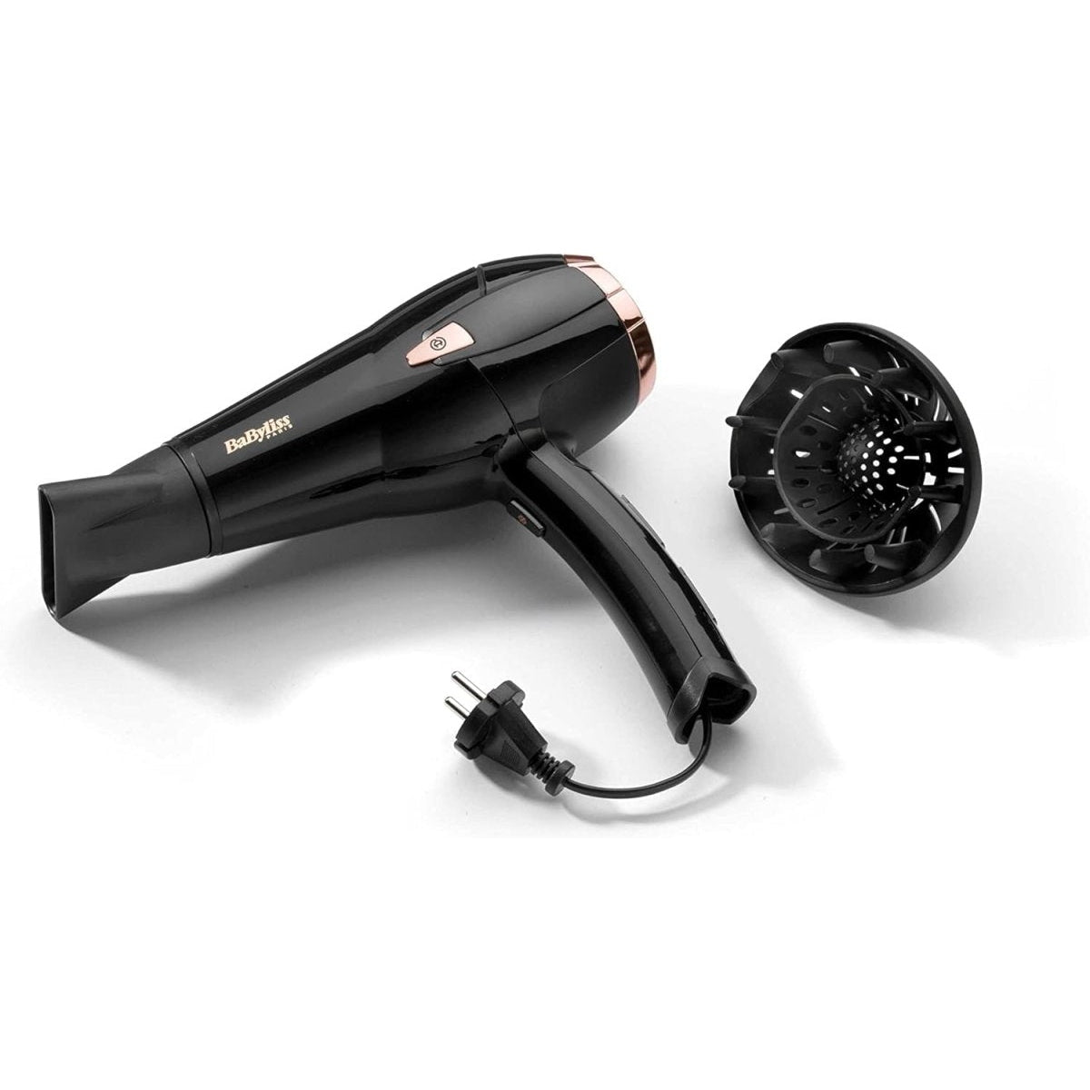 BaByliss Cordkeeper 2000 Ionic-Haartrockner Kabeleinzugsfunktion Im Griff, 2000 Watt schwarz