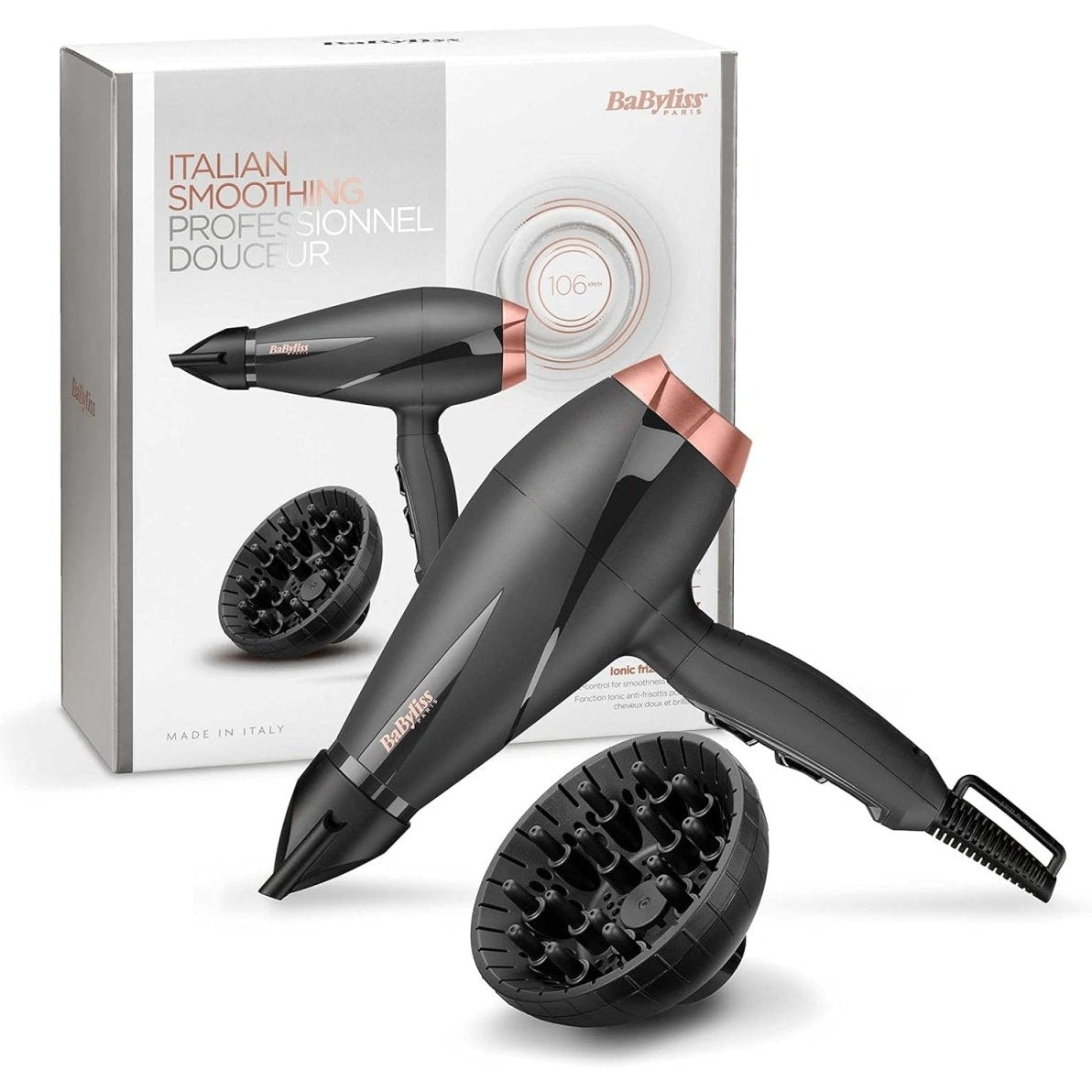 BaByliss Smooth Pro 2100 Haartrockner, Föhn mit leistungsstarken 2100 Watt, Ionen-Technologie