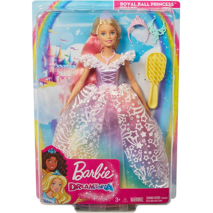 Barbie GFR45 Dreamtopia Ballkleid Prinzessin blond mit glitzerndem regenbogenfarben