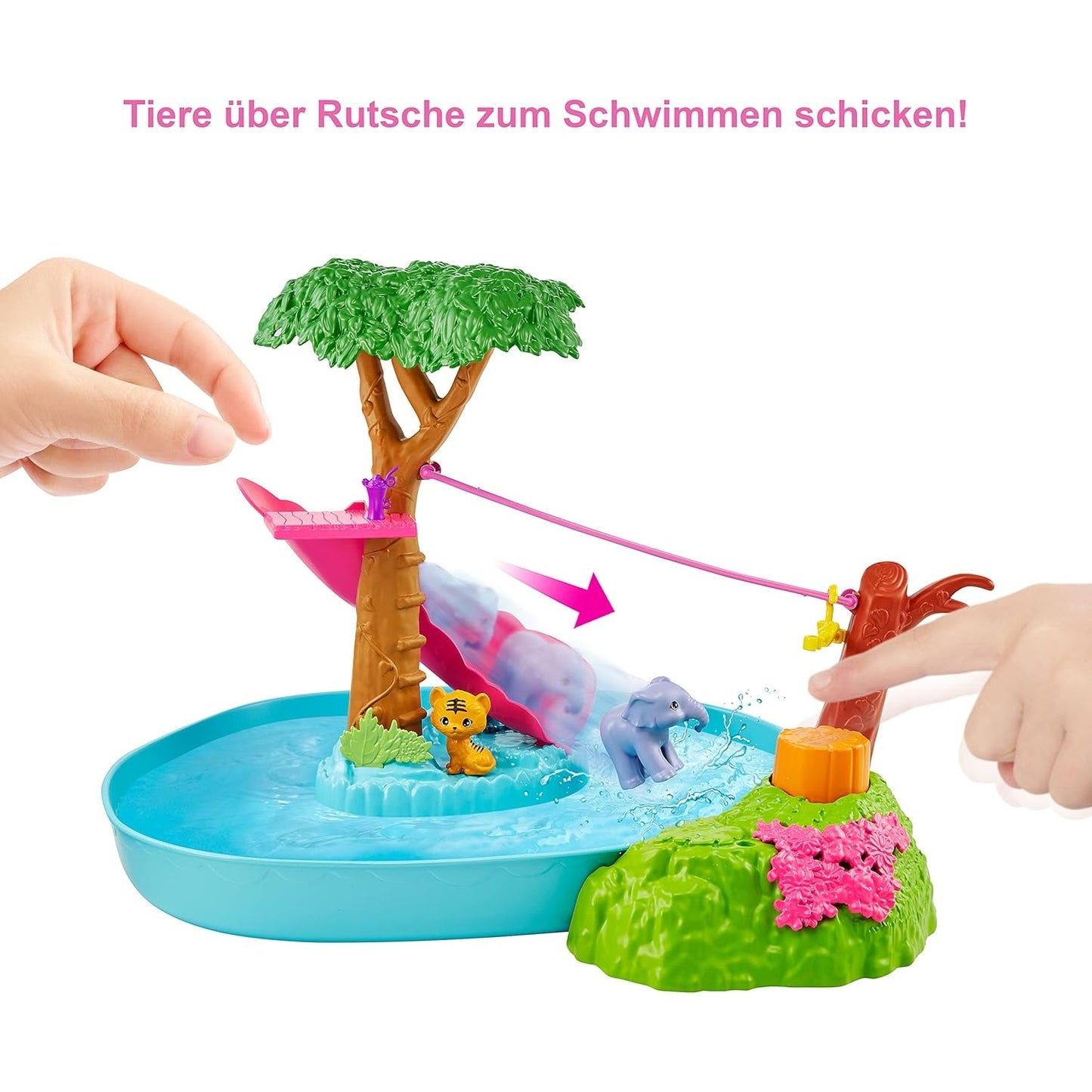 Barbie GTM85 Chelsea „Der verrückte Geburtstag“ Dschungelparty-Spielset mit Chelsea-Puppe