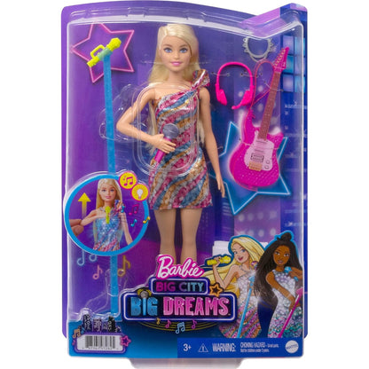 Barbie GYJ23 Bühne frei für große Träume Malibu Puppe ca. 30 cm groß, blond