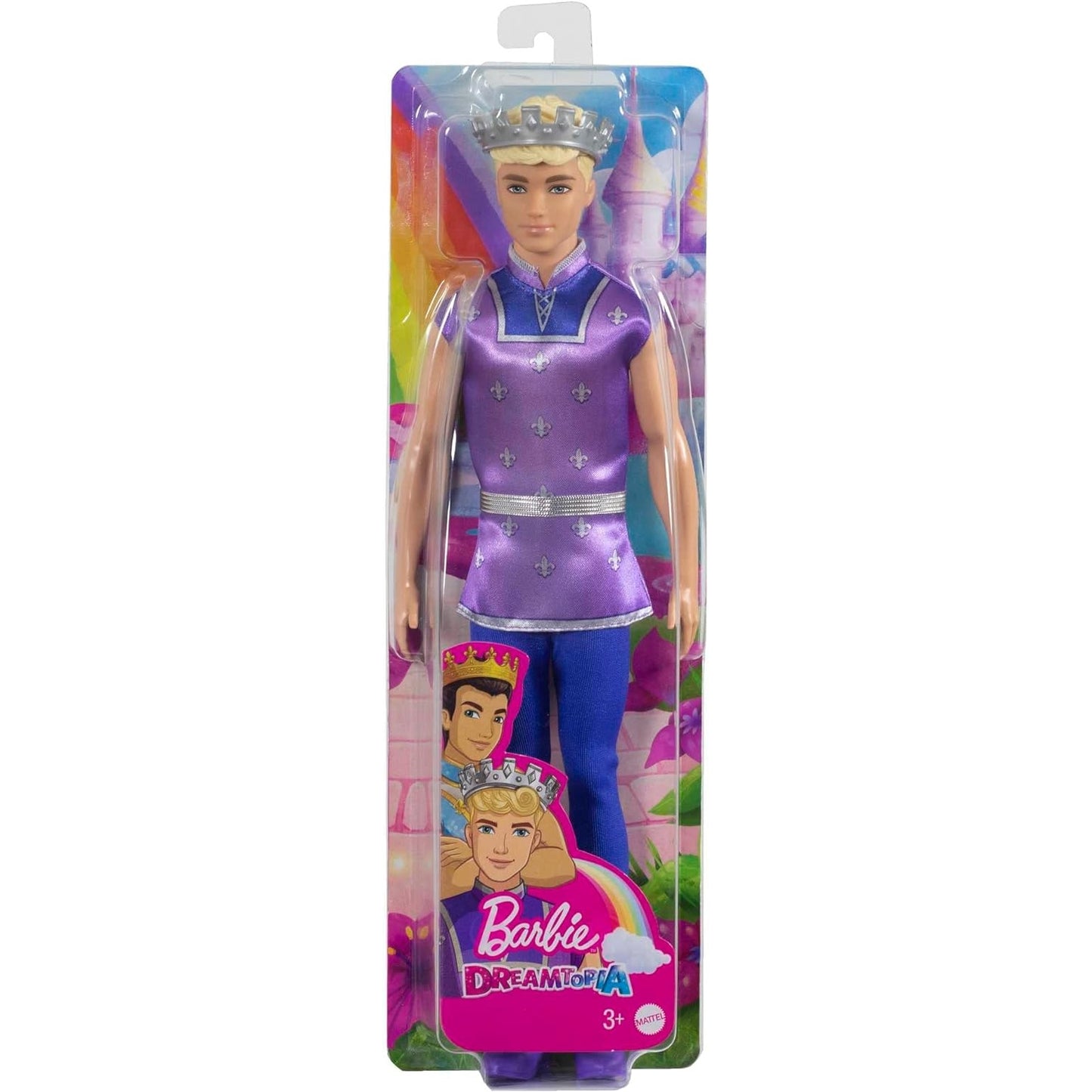 Barbie HLC23 Dreamtopia Ken Puppe, 1 x Puppe Ken, königlicher Prinz Ken mit silberner Krone