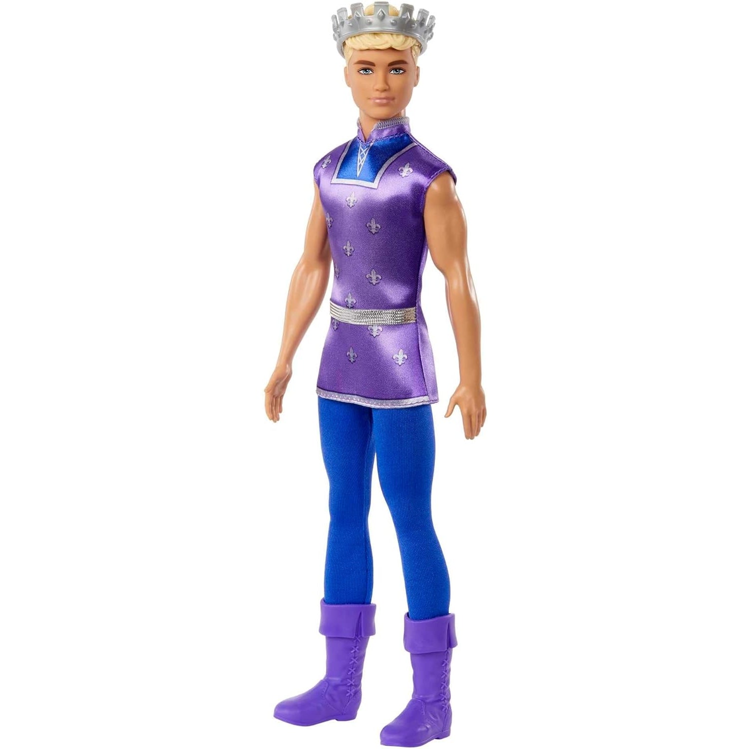 Barbie HLC23 Dreamtopia Ken Puppe, 1 x Puppe Ken, königlicher Prinz Ken mit silberner Krone