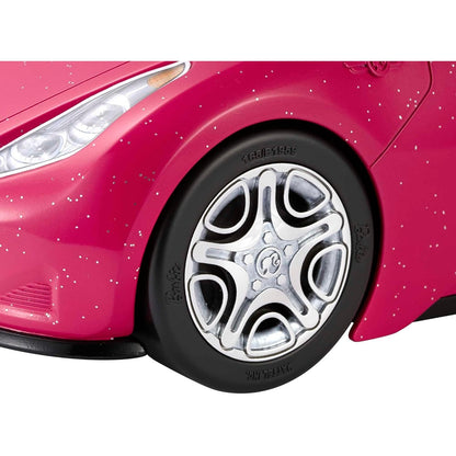 BarbieDVX59 Puppe und Auto, Barbie-Auto in glänzendem Pink, Cabrio-Auto