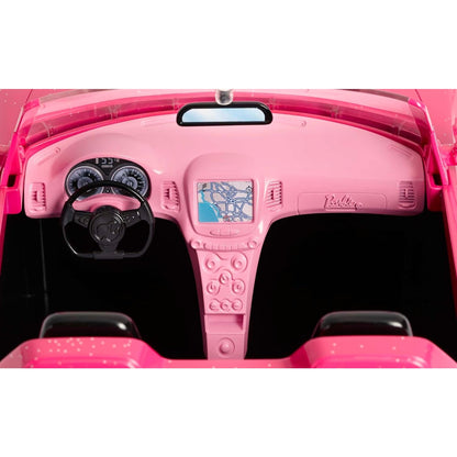 BarbieDVX59 Puppe und Auto, Barbie-Auto in glänzendem Pink, Cabrio-Auto