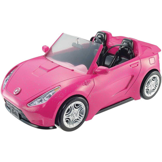 BarbieDVX59 Puppe und Auto, Barbie-Auto in glänzendem Pink, Cabrio-Auto