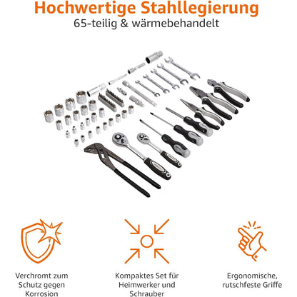 Basics - Werkzeug-Set für den Haushalt, 51 Teile