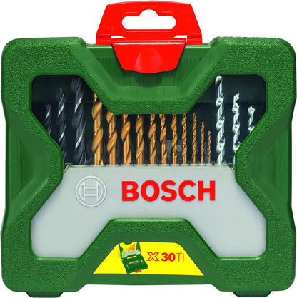 Bosch 30tlg. X-Line Titanium Bohrer und Schrauber Set (Holz, Stein und Metall, Zubehör Bohrmaschine)