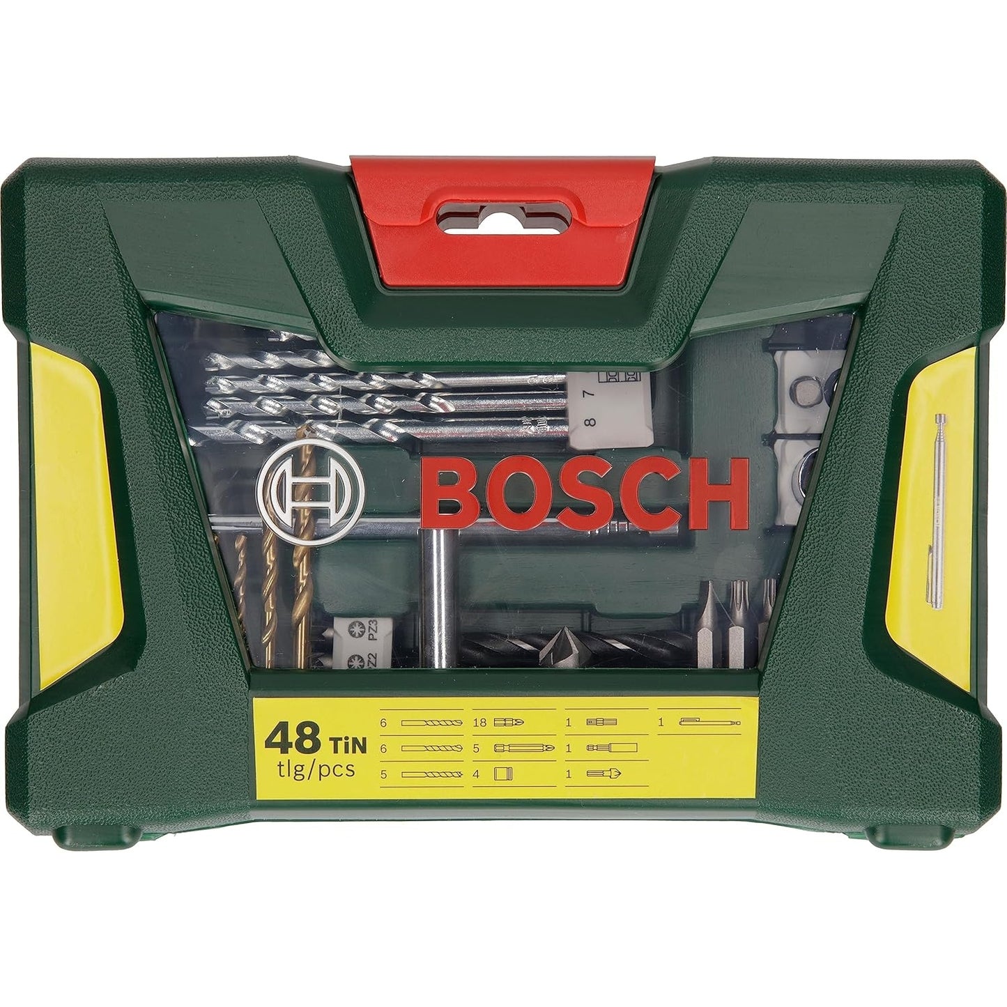 Bosch 48tlg. V-Line Titatium Bohrer und Bit Set (mit Magnetstab, für Holz, Stein und Metall, Zubehör Bohr- und Schraubwerkzeuge)