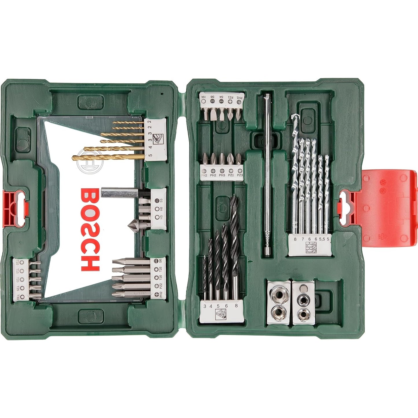 Bosch 48tlg. V-Line Titatium Bohrer und Bit Set (mit Magnetstab, für Holz, Stein und Metall, Zubehör Bohr- und Schraubwerkzeuge)