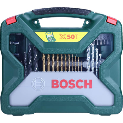 Bosch 50tlg. X-Line Titanium Bohrer und Schrauber Set (Holz, Stein und Metall, Zubehör Bohrmaschine)