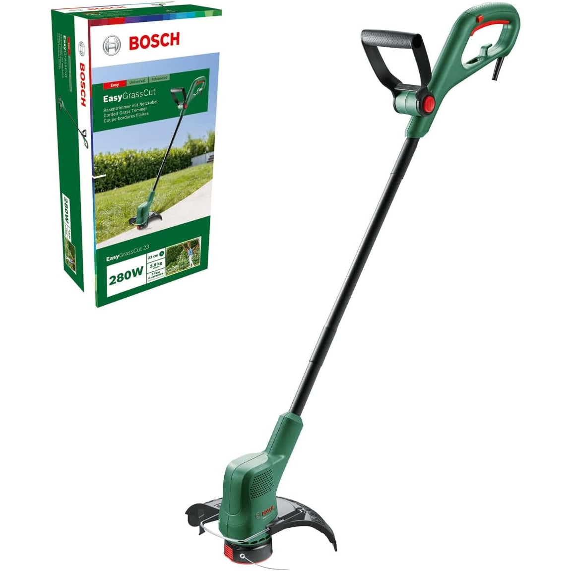 Bosch Elektro-Rasentrimmer EasyGrassCut 23 (280 Watt, Schnittkreisdurchmesser 23 cm, im Karton)