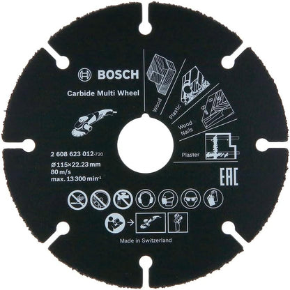 Bosch Professional Carbide Multi Wheel Trennscheibe Multi Material, Ø 115 mm, Zubehör Winkelschleifer