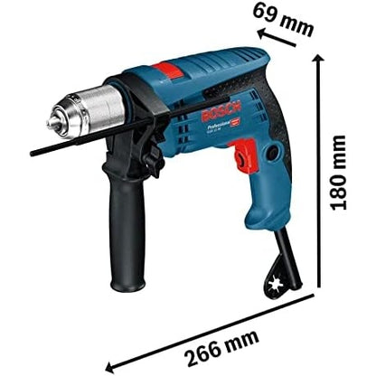 Bosch Professional Schlagbohrmaschine GSB 13 RE (600 Watt, inkl. Tiefenanschlag 210 mm, Schnellspannbohrfutter 13 mm, im Karton)