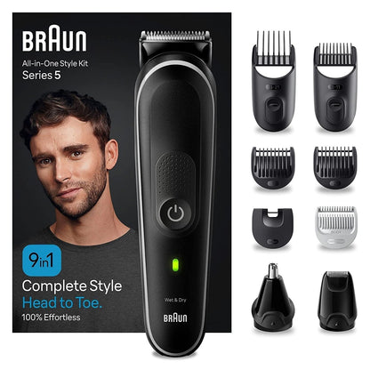 Braun All-In-One Bartpflege Bodygroomer Set, Barttrimmer / Bartschneider, Trimmer/Haarschneider