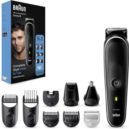 Braun All-In-One Bartpflege Bodygroomer Set, Barttrimmer / Bartschneider, Trimmer/Haarschneider Herren